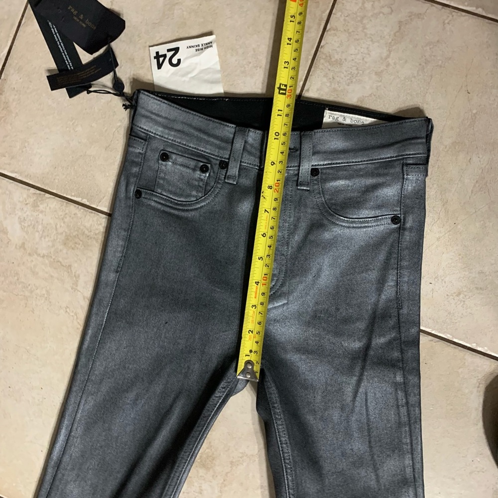 rag & bone high rise ankle skinny jeans in Gunmetal. Size 24. NWT - Picture 14 of 16